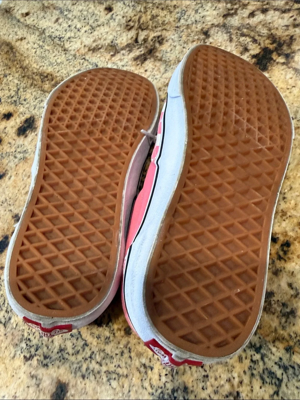Vans Pink& White Checkerboard on pink lace  Low Top Sneakers unisex w10/m8.5
